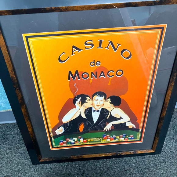 Casino de Monaco by Poto Leifi dark wooden framed & matted...